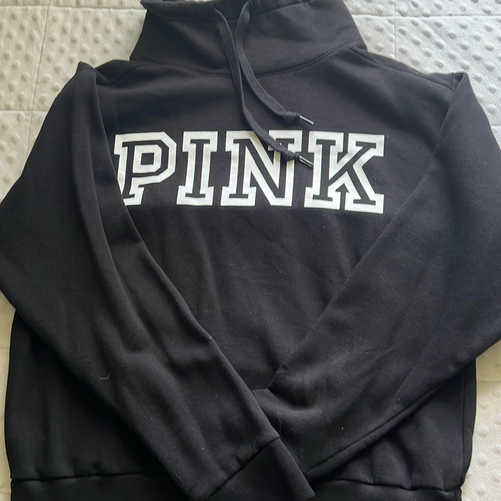 Black PINK turtleneck sweatshirt. No pockets